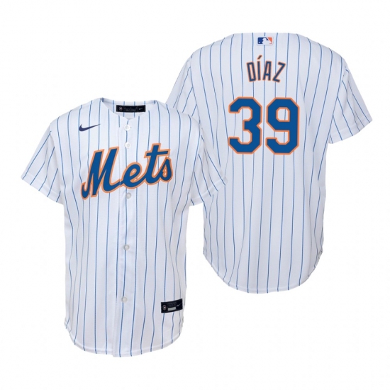 Men's Nike New York Mets #39 Edwin Diaz White Home Stitched Baseball Jersey - Ujersey