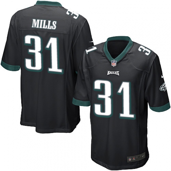 Men's Nike Philadelphia Eagles #31 Jalen Mills Game Black Alternate NFL Jersey - Ujersey