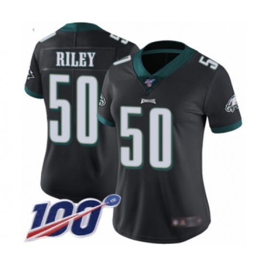 Women's Philadelphia Eagles #50 Duke Riley Black Alternate Vapor Untouchable Limited Player 100th Season Football Jersey - Ujersey