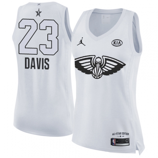 Women's Nike Jordan New Orleans Pelicans #23 Anthony Davis Swingman White 2018 All-Star Game NBA Jersey - Ujersey