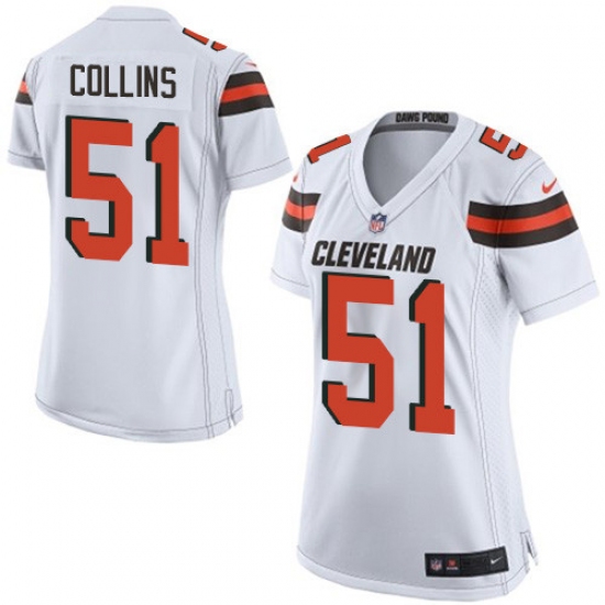 Women's Nike Cleveland Browns #51 Jamie Collins Game White NFL Jersey - Ujersey