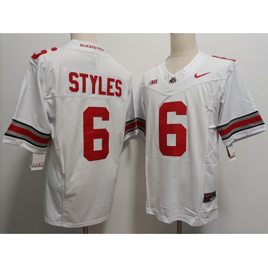 Men's Ohio State Buckeyes #6 Sonny Styles White FUSE College Football Jersey