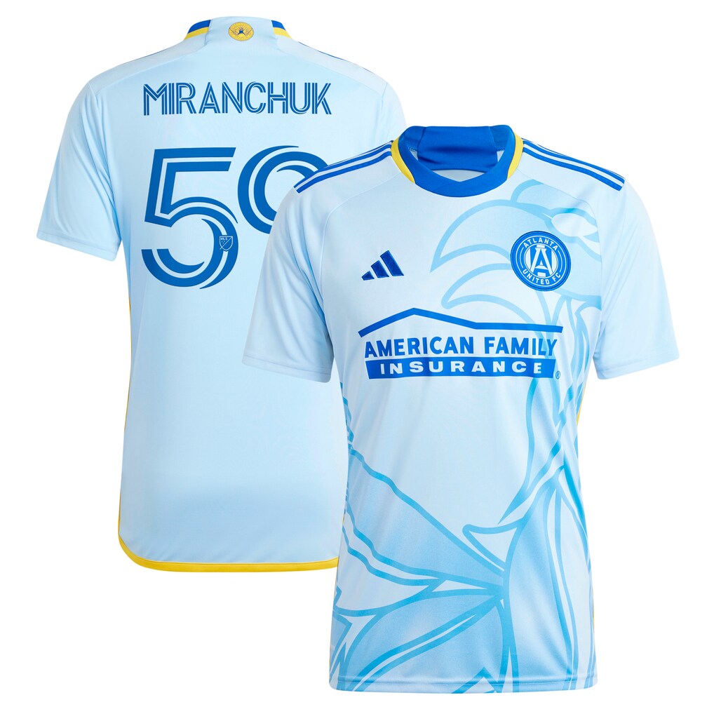 Men's Atlanta United FC Aleksei Miranchuk adidas Light Blue 2024 The Resurgens Kit Replica Player Jersey - Ujersey