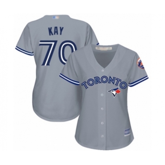 Women's Toronto Blue Jays #70 Anthony Kay Authentic Grey Road Baseball Player Jersey - Ujersey