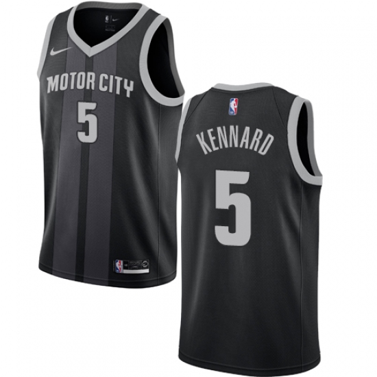 Youth Nike Detroit Pistons #5 Luke Kennard Swingman Black NBA Jersey - City Edition - Ujersey
