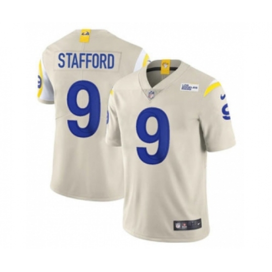 Men's Los Angeles Rams #9 Matthew Stafford Bone Stitched Football Limited Jersey - Ujersey