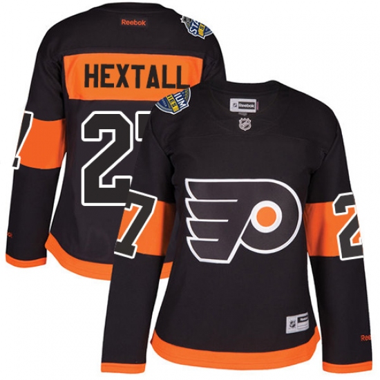 Women's Reebok Philadelphia Flyers #27 Ron Hextall Authentic Black 2017 Stadium Series NHL Jersey - Ujersey