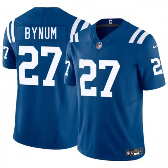 Men's Indianapolis Colts #27 Cam Bynuml Blue 2025 F.U.S.E. Vapor Limited Football Stitched Jersey - Ujersey