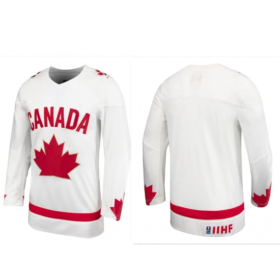 MEN'S TEAM CANADA ADULT WHITE CUSTOM HOCKEY JERSEY