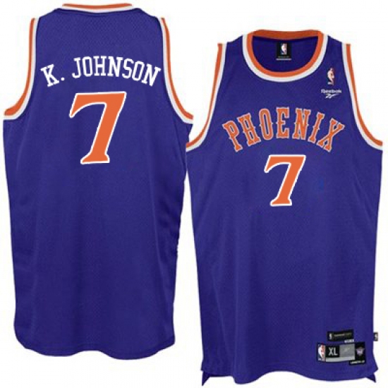 Men's Adidas Phoenix Suns #7 Kevin Johnson Authentic Purple New Throwback NBA Jersey - Ujersey