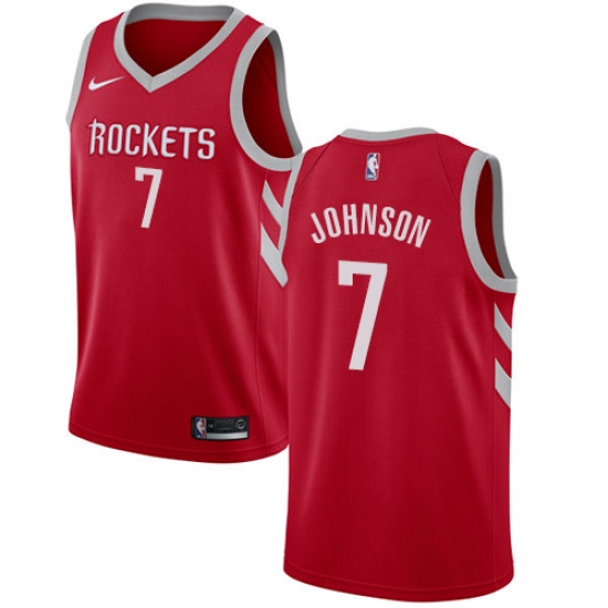 Men's Nike Houston Rockets #7 Joe Johnson Swingman Red NBA Jersey - Icon Edition - Ujersey