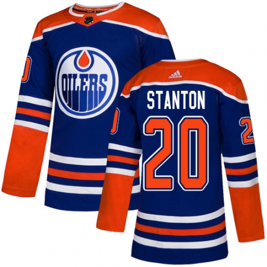 Youth Adidas Edmonton Oilers #20 Ryan Stanton Authentic Royal Blue Alternate NHL Jersey - Ujersey