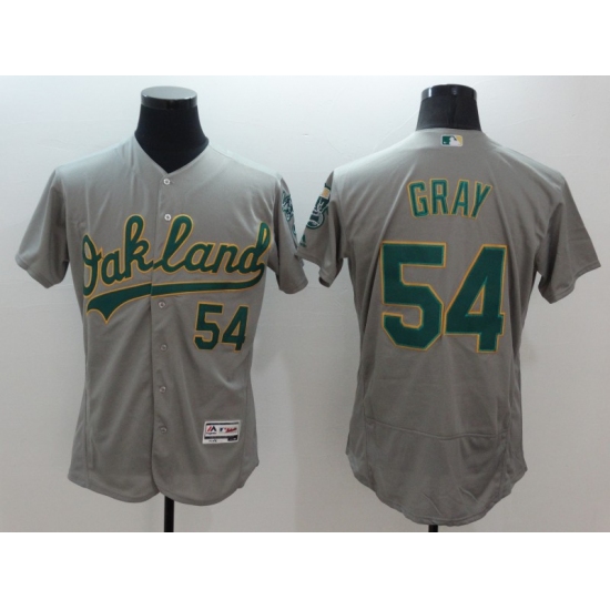 Men's Oakland Athletics #54 Sonny Gray Grey Flexbase Collection Stitched Baseball Jersey - Ujersey