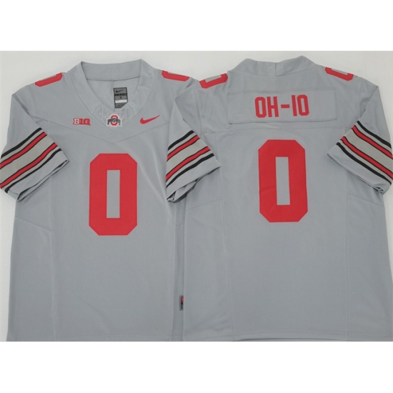 Men's Ohio State Buckeyes #0 OH-IO Gray 2025 F.U.S.E. Limited Stitched Jersey - Ujersey