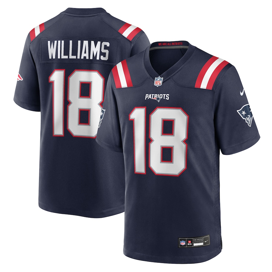Men's New England Patriots Kyle Williams Nike Navy Team Game Jersey - Ujersey NHL