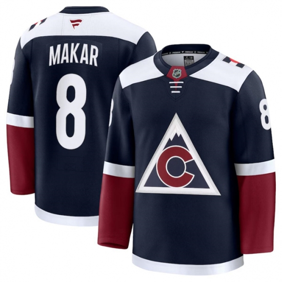 Men's Colorado Avalanche #8 Cale Makar Navy 2024-25 Alternate Stitched Jersey - Ujersey