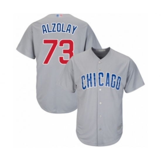 Youth Chicago Cubs #73 Adbert Alzolay Authentic Grey Road Cool Base Baseball Player Jersey