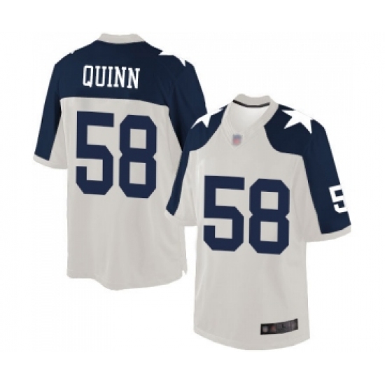 Men's Dallas Cowboys #58 Robert Quinn Limited White Throwback Alternate Football Jersey - Ujersey