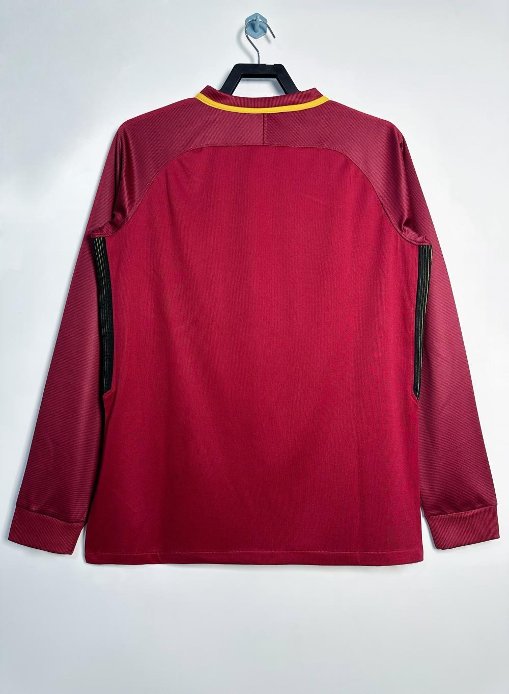 Roma Retro Soccer Jersey Home Long Sleeve Custom Shirt 2017/18 - ujerseystore