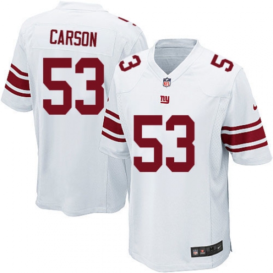 Men's Nike New York Giants #53 Harry Carson Game White NFL Jersey - Ujersey