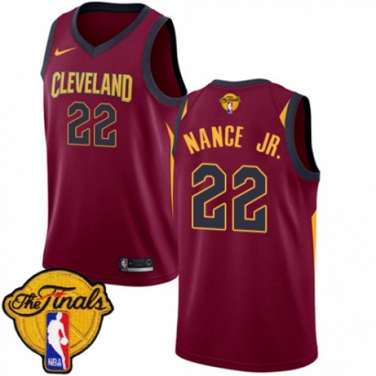 Youth Nike Cleveland Cavaliers #22 Larry Nance Jr. Swingman Maroon 2018 NBA Finals Bound NBA Jersey - Icon Edition - Ujersey