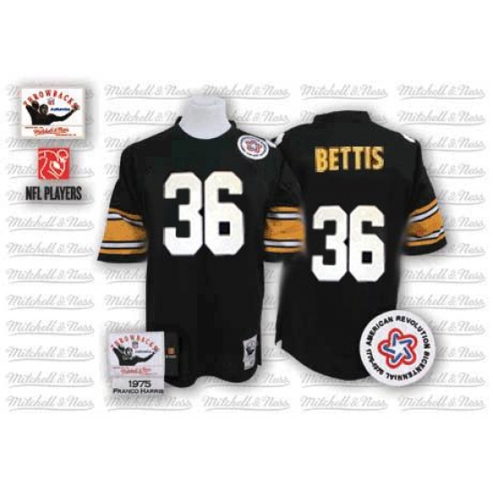 Mitchell And Ness Pittsburgh Steelers #36 Jerome Bettis Black Team Color Authentic Throwback NFL Jersey - Ujersey
