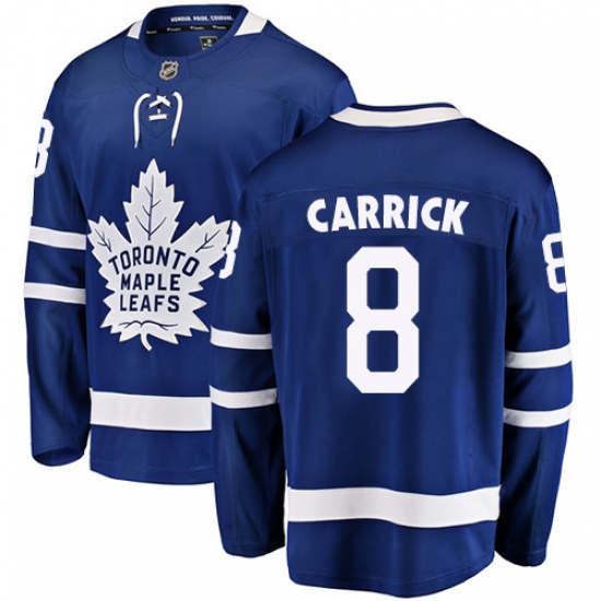 Men's Toronto Maple Leafs #8 Connor Carrick Fanatics Branded Royal Blue Home Breakaway NHL Jersey