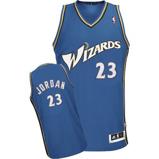 Men's Adidas Washington Wizards #23 Michael Jordan Authentic Blue NBA Jersey - Ujersey