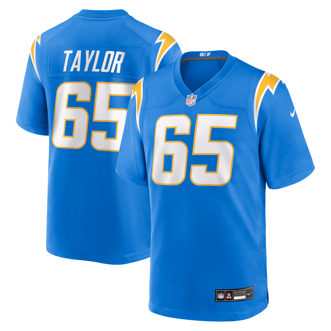 Men's Los Angeles Chargers Logan Taylor Nike Powder Blue Team Game Jersey - Ujersey