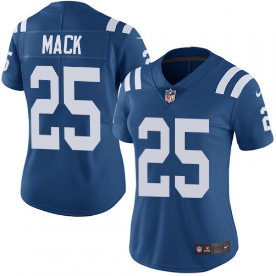 Women's Nike Indianapolis Colts #25 Marlon Mack Royal Blue Team Color Vapor Untouchable Limited Player NFL Jersey - Ujersey