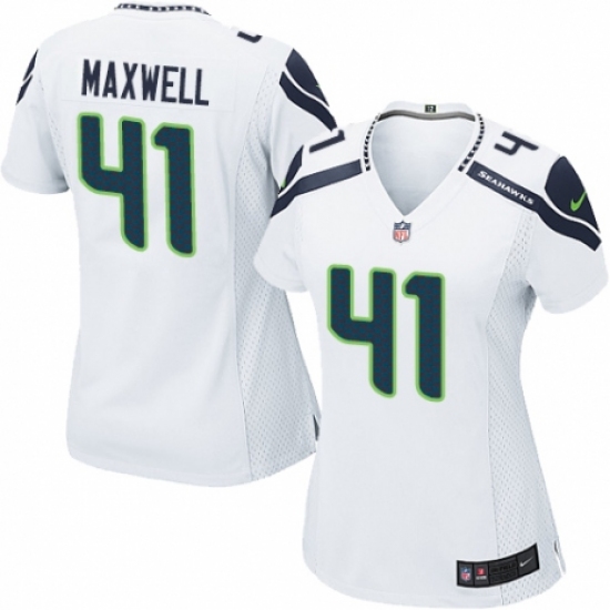 Women's Nike Seattle Seahawks #41 Byron Maxwell Game White NFL Jersey - Ujersey