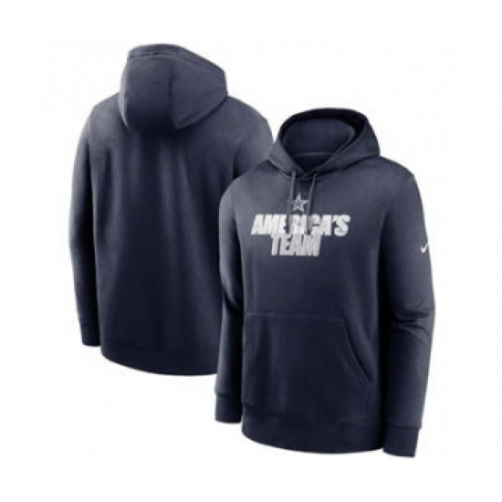 Men's Dallas Cowboys Navy Fan Gear Local Club Pullover Hoodie - Ujersey