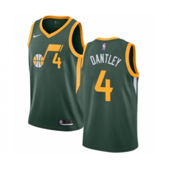 Youth Nike Utah Jazz #4 Adrian Dantley Green Swingman Jersey - Earned Edition - Ujersey