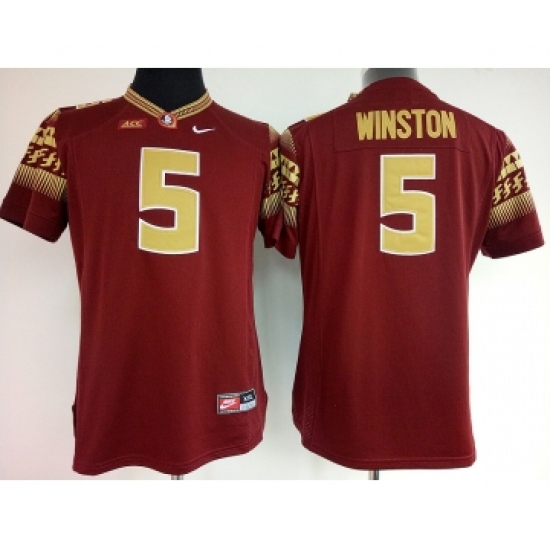 Florida State Seminoles (FSU) 5 Jameis Winston Red College Football Jersey
