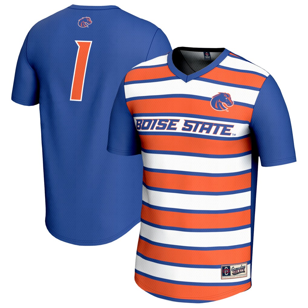 Youth GameDay Greats Royal Boise State Broncos Lightweight Collegiate Soccer Fashion Jersey - ujerseystore