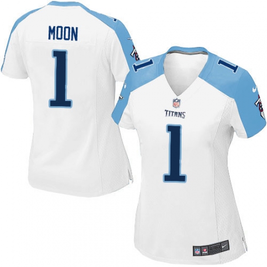 Women's Nike Tennessee Titans #1 Warren Moon Game White NFL Jersey - Ujersey