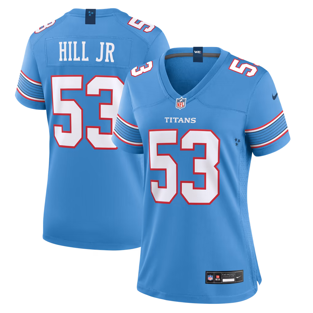 Women's Tennessee Titans Anthony Hill Jr. Nike Light Blue Team Game Jersey - Ujersey