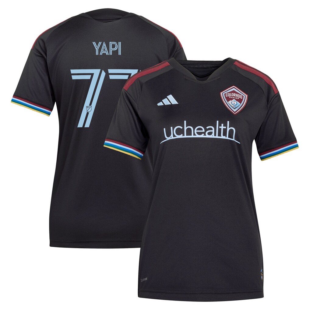 Women's Colorado Rapids Darren Yapi adidas Black 2026 Colorful Colorado Replica Jersey - Ujersey
