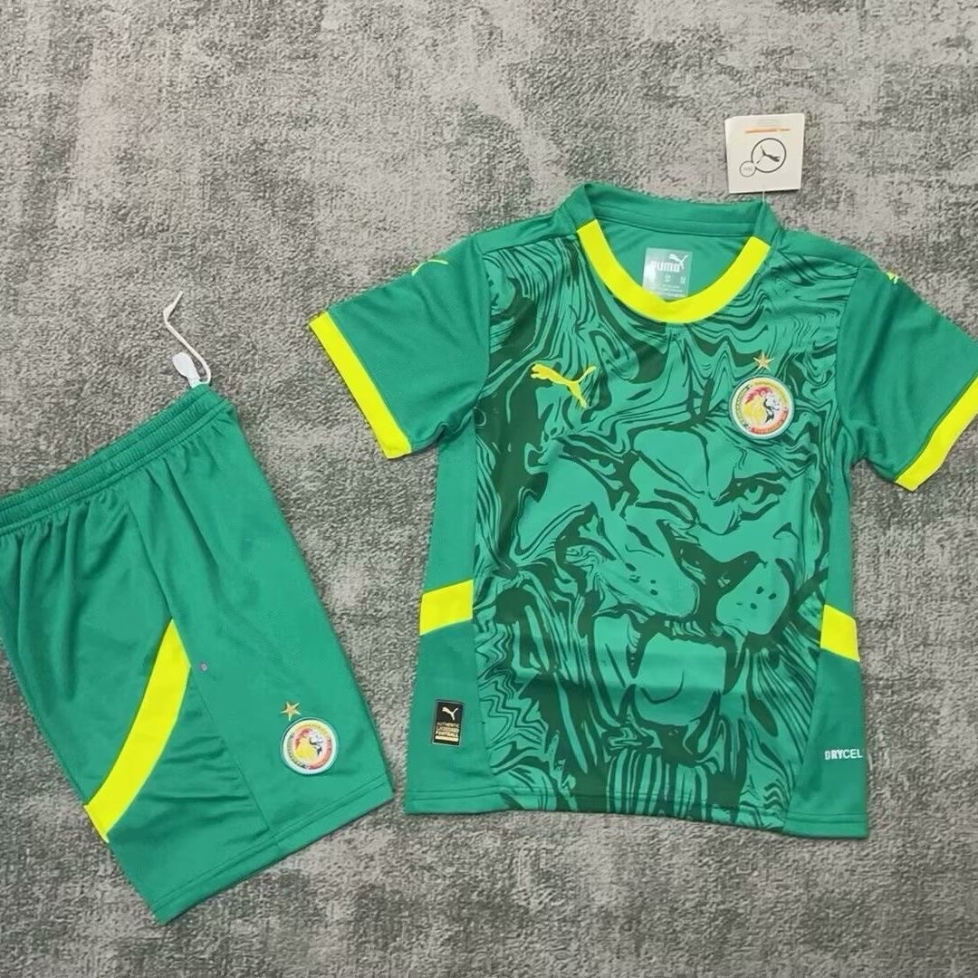 Senegal Soccer Jersey Away Kids Kit Jersey+Shorts 2025 - Ujersey NHL