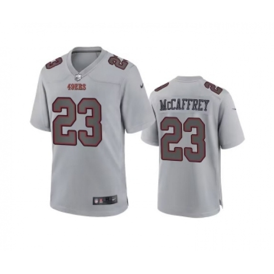 Men's San Francisco 49ers #23 Christian McCaffrey Gray Atmosphere Fashion Stitched Game Jersey - Ujersey