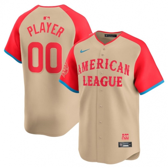 Men's American League Active Player Custom Cream 2024 All-Star Limited Stitched Baseball Jersey - Ujersey