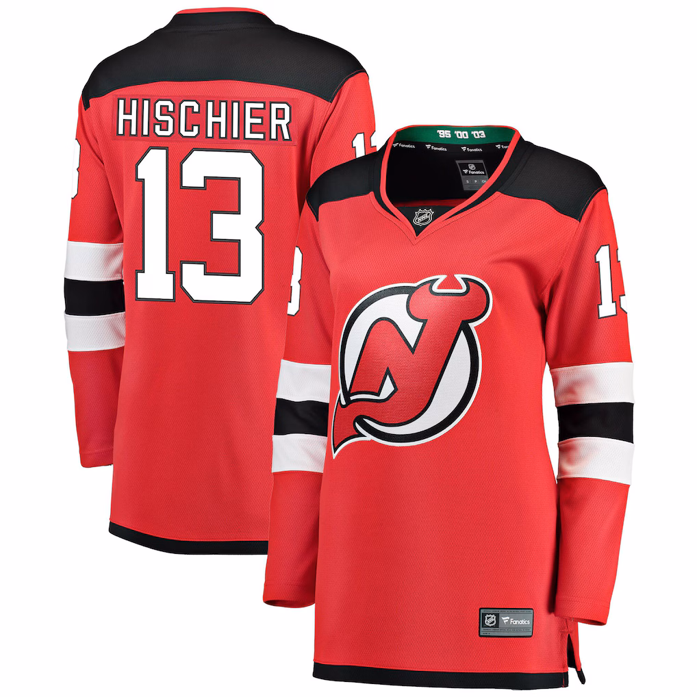 Women's New Jersey Devils Nico Hischier Fanatics Red Breakaway Home Player Jersey - SUjersey01