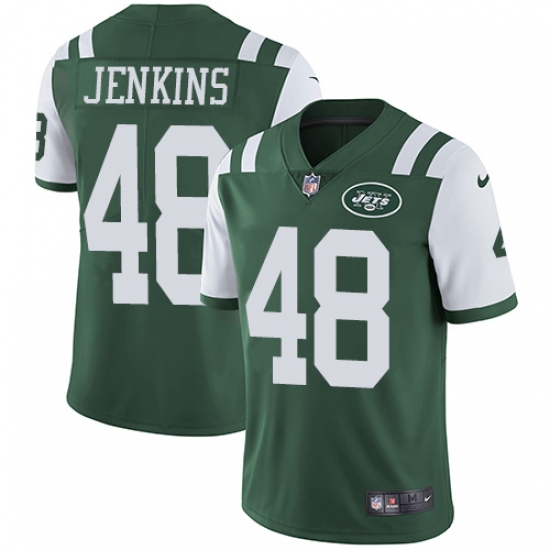 Youth Nike New York Jets #48 Jordan Jenkins Green Team Color Vapor Untouchable Limited Player NFL Jersey - Ujersey