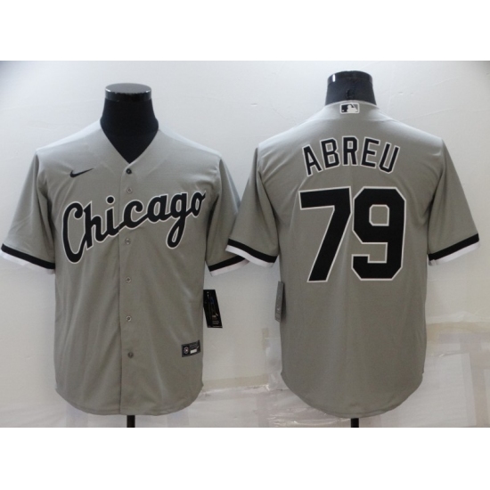 Men's Chicago White Sox #79 Jose Abreu Grey Road Flex Base Authentic Collection Jersey - Ujersey