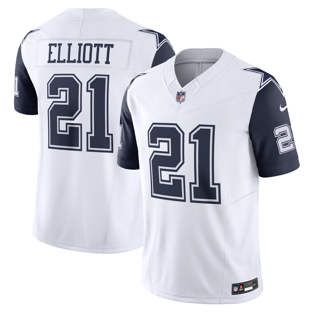 Men's Dallas Cowboys Ezekiel Elliott Nike White Vapor F.U.S.E. Limited Jersey - Ujersey