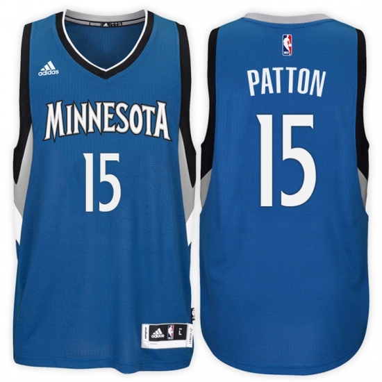 Minnesota Timberwolves #15 Justin Patton Road Blue New Swingman Stitched NBA Jersey - Ujersey