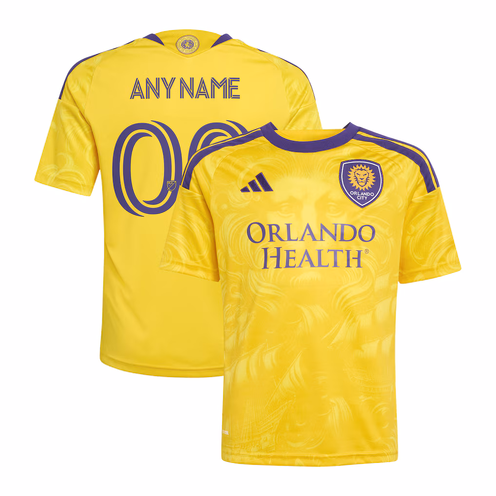 Youth Orlando City SC adidas Gold 2026 Sunken Treasure Kit Replica Custom Jersey - Ujersey NHL