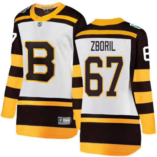 Women's Boston Bruins #67 Jakub Zboril White 2019 Winter Classic Fanatics Branded Breakaway NHL Jersey