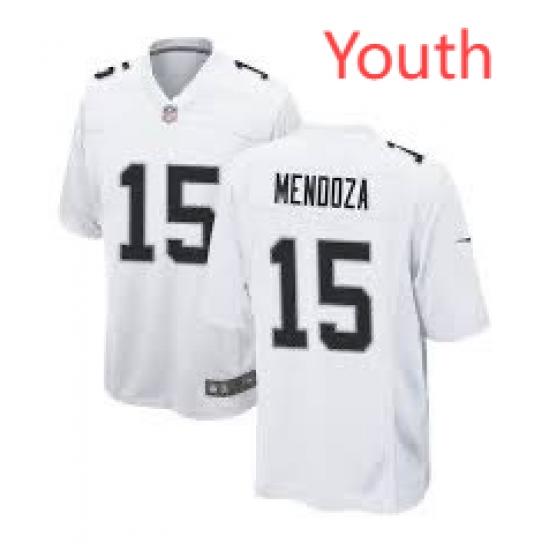Youth Las Vegas Raiders #15 Fernando Mendoza White Vapor Limited Stitched Jersey - Ujersey