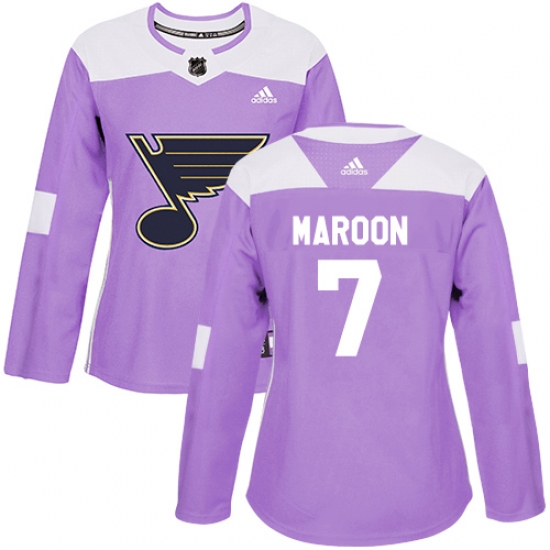 Women's Adidas St. Louis Blues #7 Patrick Maroon Authentic Royal Blue Home NHL Jersey - Ujersey